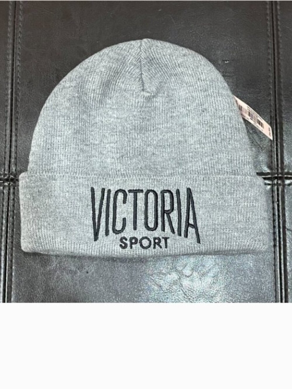 New Victoria's Secret Victoria Sport Knit Beanie Hat Gray NWT